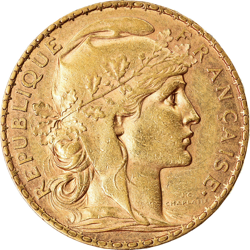 Munten, Frankrijk, Marianne, 20 Francs, 1901, Paris, ZF+, Goud, KM:847