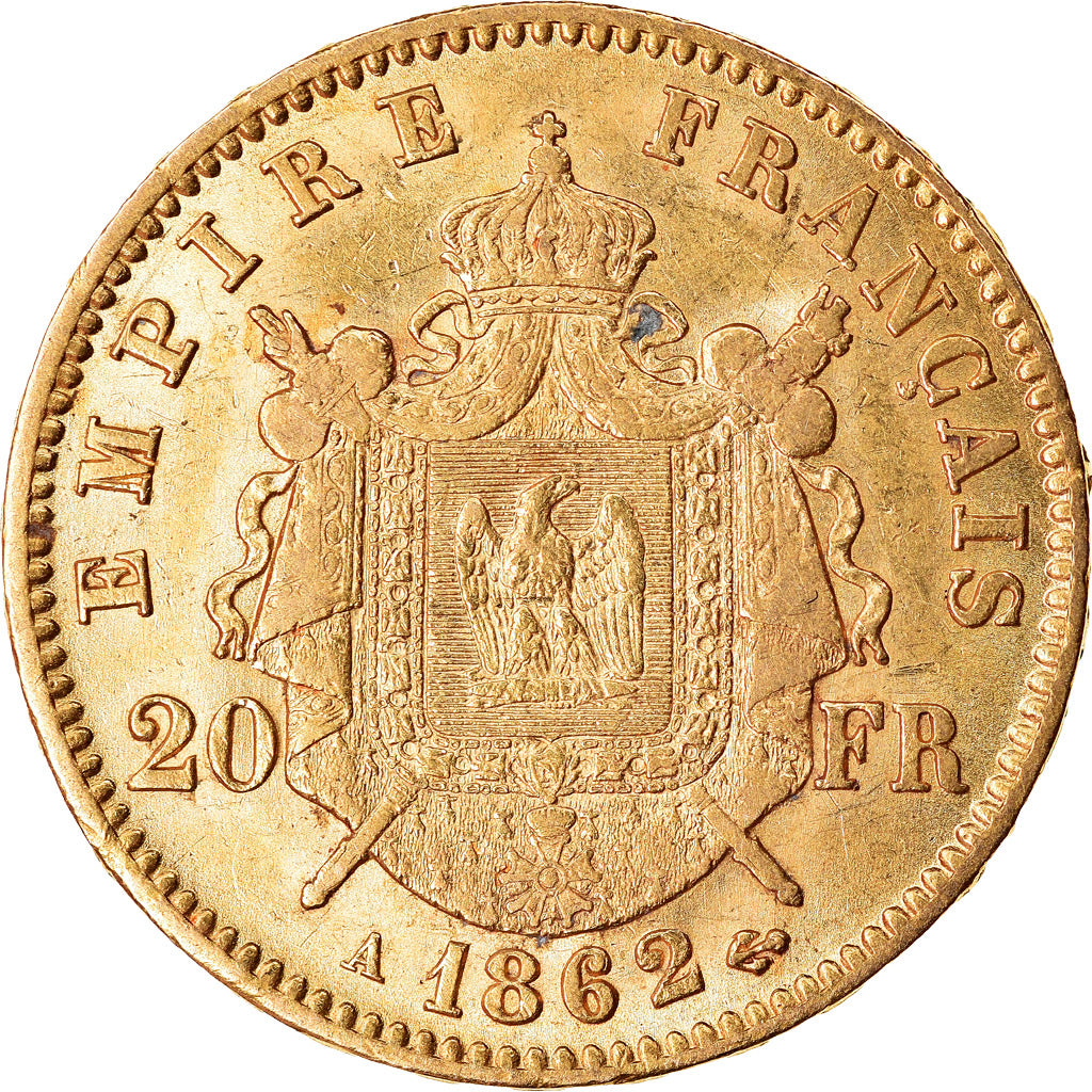 Monnaie, France, Napoleon III, Napoléon III, 20 Francs, 1862, Paris, TTB+, Or