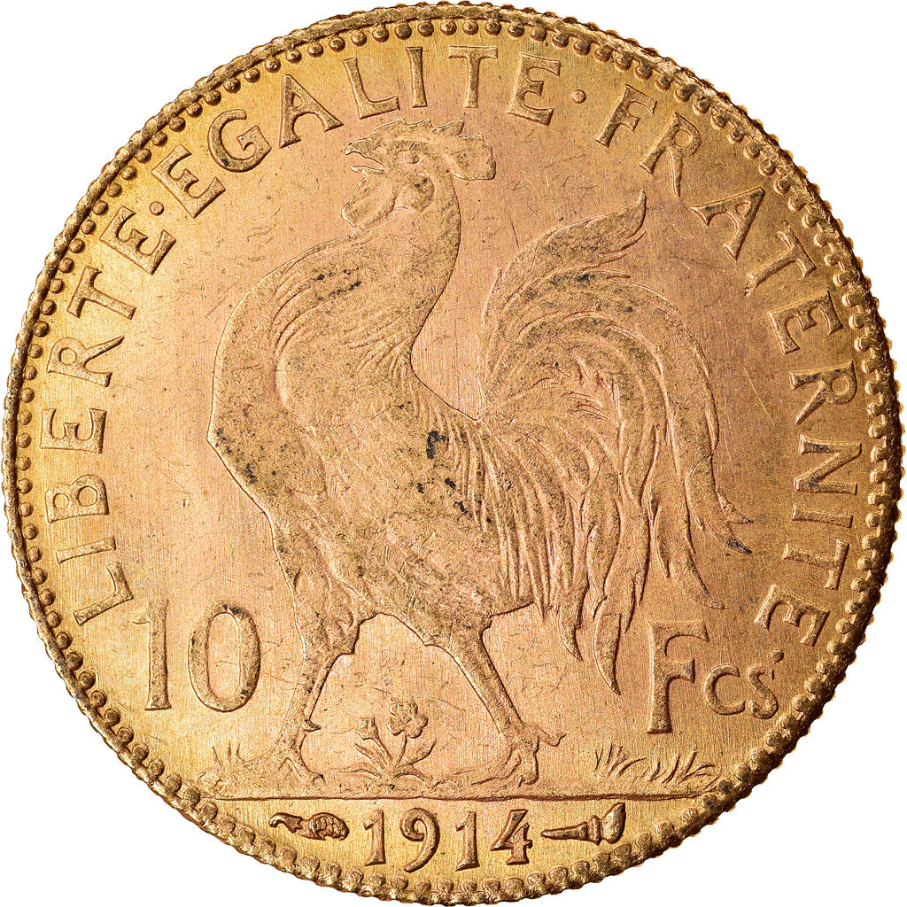 Coin, France, Marianne, 10 Francs, 1914, Paris, MS(60-62), Gold, KM:846