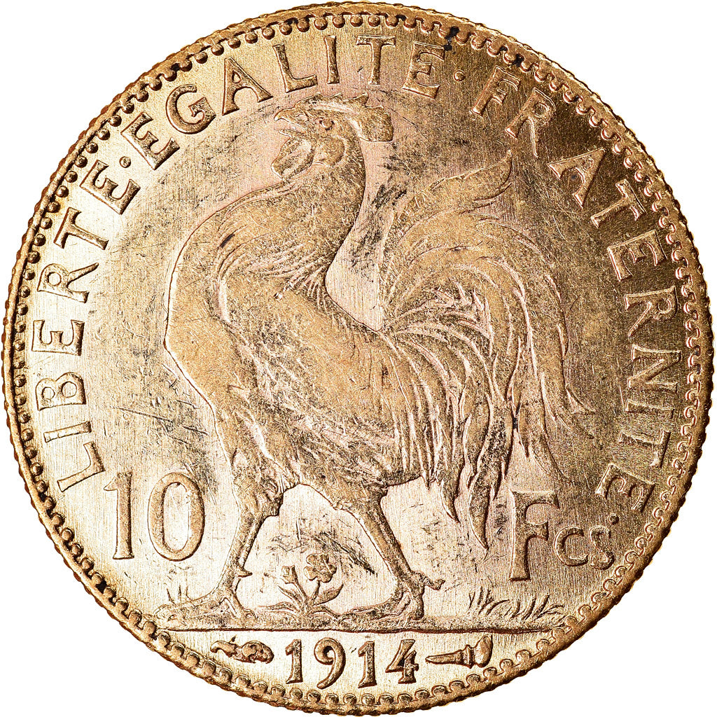 Monnaie, France, Marianne, 10 Francs, 1914, Paris, TTB, Or, Gadoury:1017, KM:846