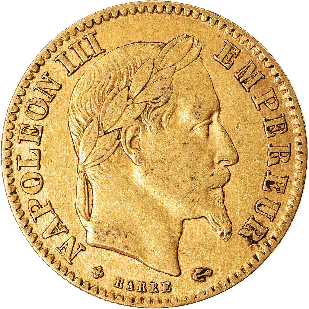 Moneta, Francja, Napoleon III, Napoléon III, 10 Francs, 1864, Strasbourg