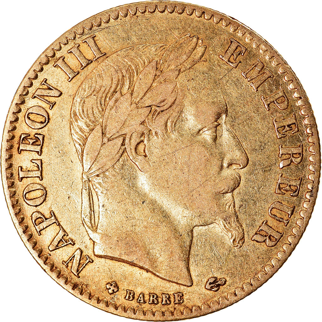 Moeda, França, Napoleon III, Napoléon III, 10 Francs, 1866, Strasbourg