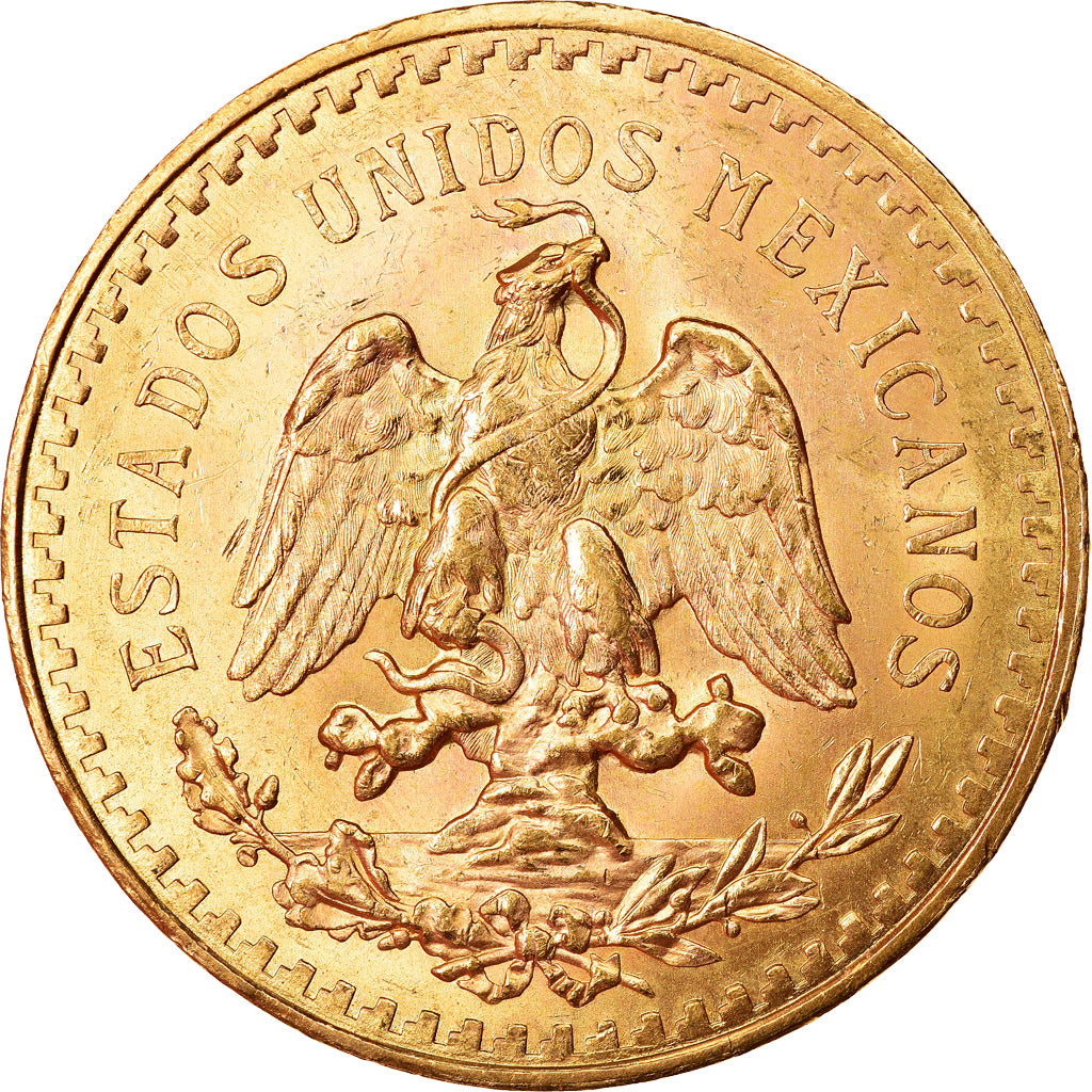 Moneda, México, 50 Pesos, 1928, Mexico City, EBC, Oro, KM:481