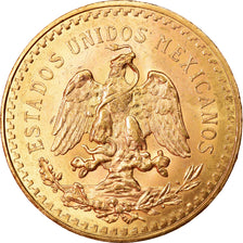 Moneda, México, 50 Pesos, 1928, Mexico City, EBC, Oro, KM:481