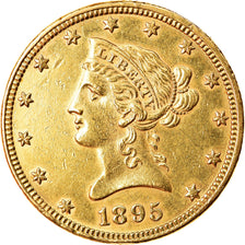 Coin, United States, Coronet Head, $10, Eagle, 1895, U.S. Mint, Philadelphia