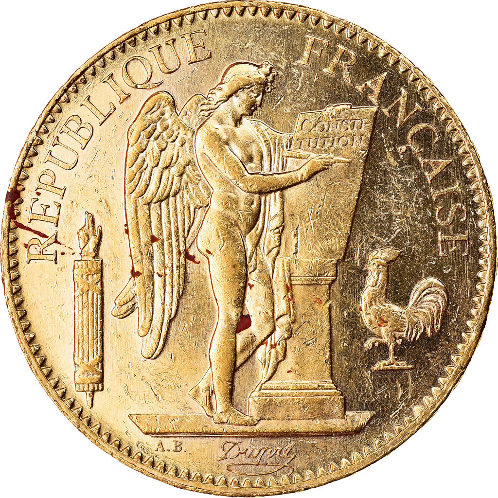 Moneda, Francia, Génie, 100 Francs, 1905, Paris, MBC+, Oro, KM:832