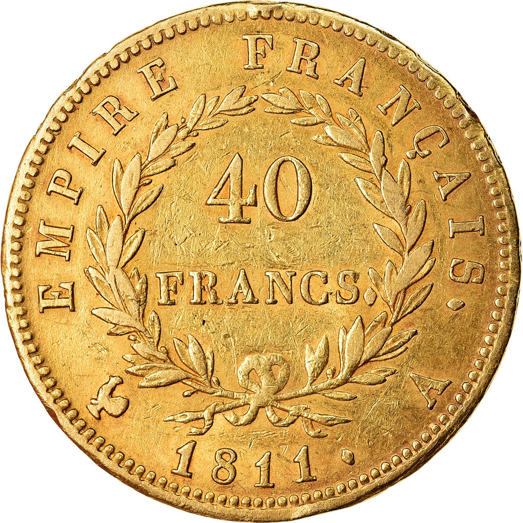 Münze, Frankreich, Napoléon I, 40 Francs, 1811, Paris, SS, Gold, KM:696.1