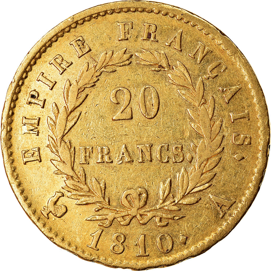 Moneta, Francja, Napoléon I, 20 Francs, 1810, Paris, EF(40-45), Złoto