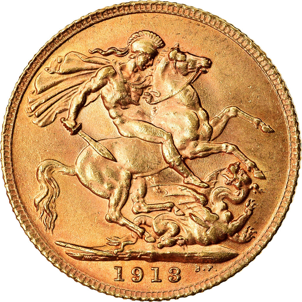 Münze, Großbritannien, George V, Sovereign, 1913, London, VZ+, Gold, KM:820