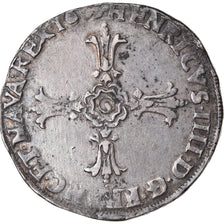 Coin, France, Henri IV, 1/4 Ecu, 1603, Montpellier, EF(40-45), Silver