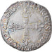Moneta, Francja, 1/4 Ecu, 1579, Rennes, AU(50-53), Srebro, Sombart:4662