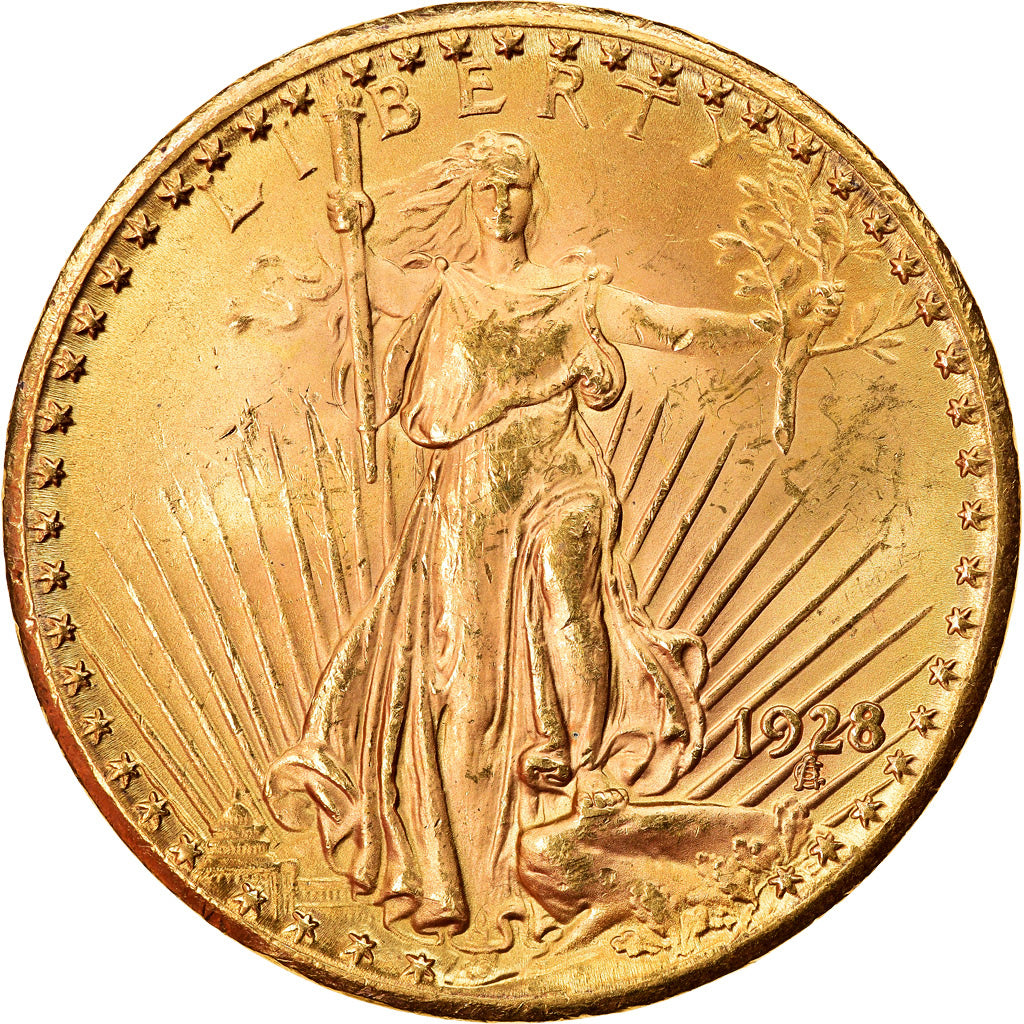 Coin, United States, Saint-Gaudens, $20, Double Eagle, 1928, U.S. Mint