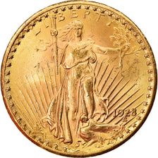 Coin, United States, Saint-Gaudens, $20, Double Eagle, 1928, U.S. Mint