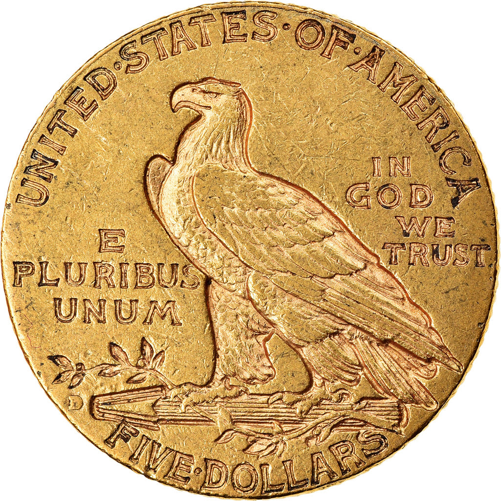 Monnaie, États-Unis, Indian Head, $5, Half Eagle, 1909, Denver, TTB+, Or