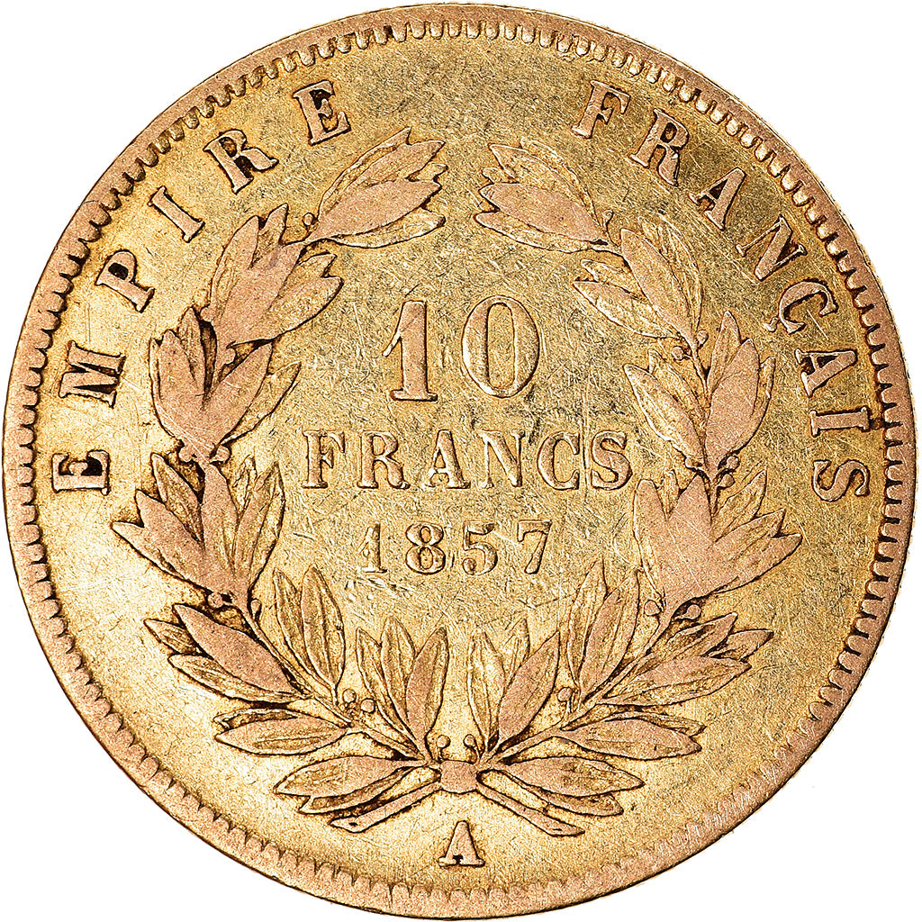 Monnaie, France, Napoleon III, Napoléon III, 10 Francs, 1857, Paris, TB+, Or