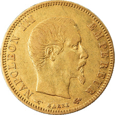 Moneda, Francia, Napoleon III, 5 Francs, 1857, Paris, MBC, Oro, KM:787.1