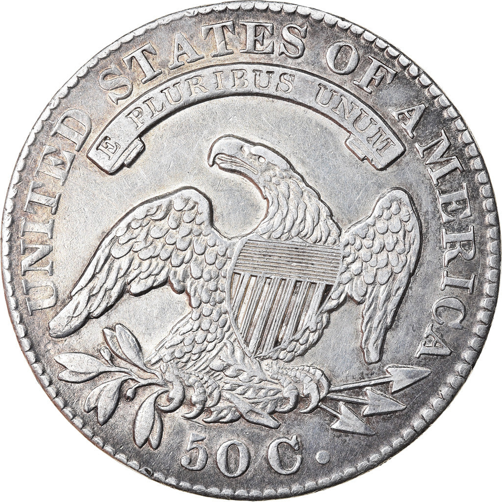 Coin, United States, Capped Bust, Half Dollar, 1830, U.S. Mint, Philadelphia