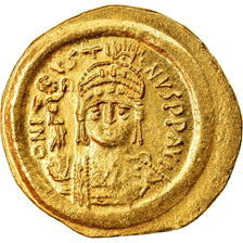 Moneta, Justin II, Solidus, 565-578 AD, Constantinople, AU(55-58), Złoto