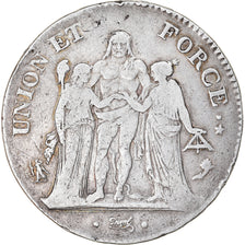 Coin, France, Union et Force, 5 Francs, AN 4, Paris, VF(30-35), Silver
