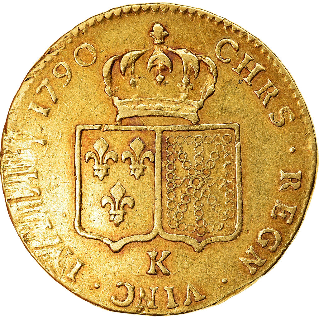 Monnaie, France, Louis XVI, Double louis d'or à la tête nue, 2 Louis D'or