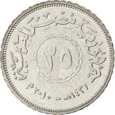 Coin, Egypt, 25 Piastres, 2010, MS(63), Nickel plated steel, KM:991