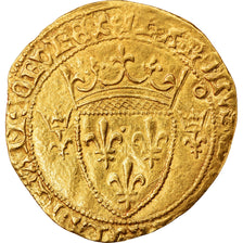 Monnaie, France, Charles VII, Ecu d'or, Toulouse, TTB, Or, Duplessy:511E