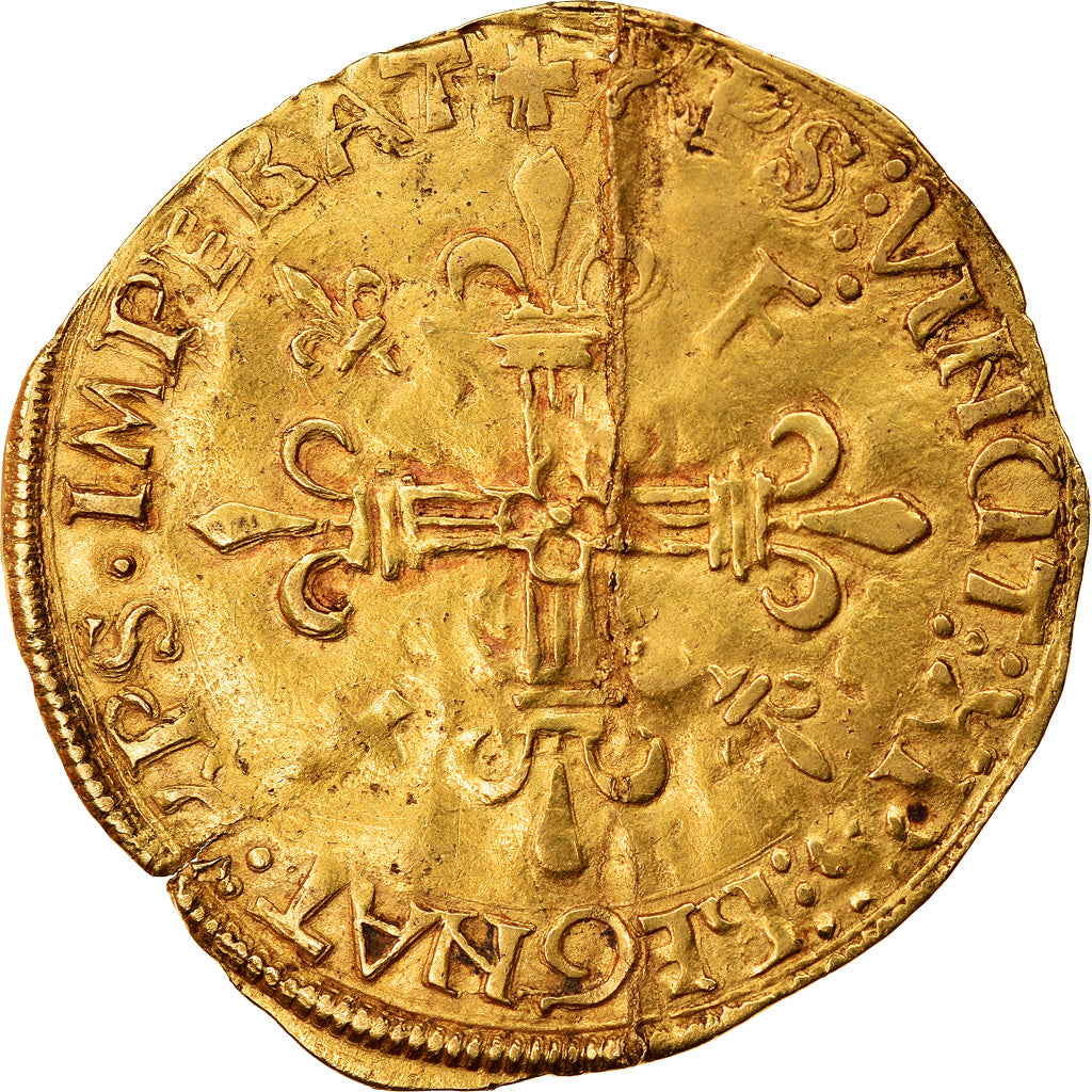 Monnaie, France, François Ier, Ecu d'or, Montpellier, TB+, Or, Duplessy:775
