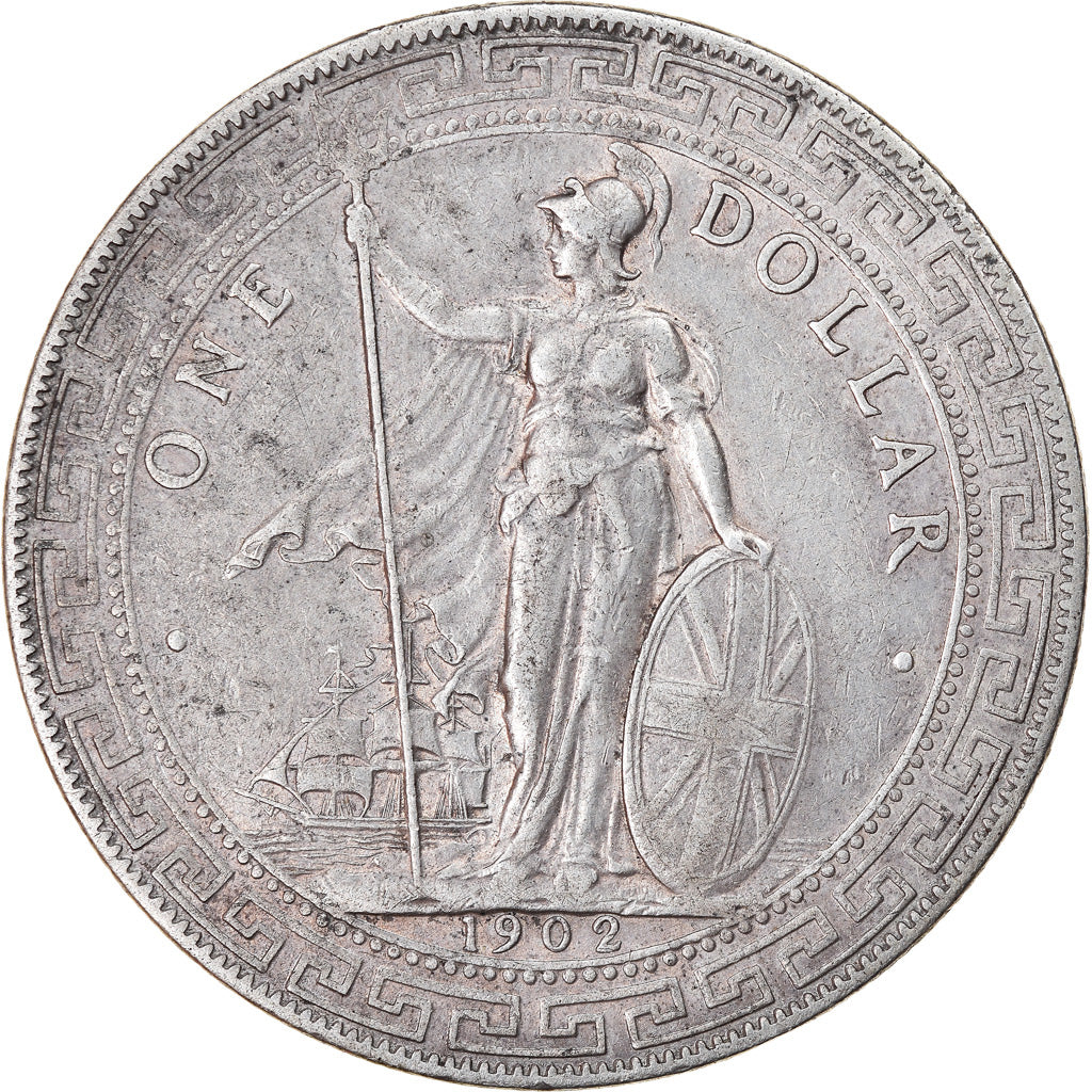 Coin, Great Britain, Edward VII, Dollar, 1902, Bombay, AU(50-53), Silver