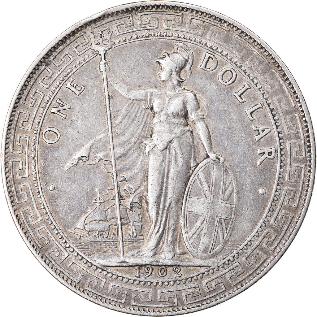Coin, Great Britain, Edward VII, Dollar, 1902, Bombay, AU(55-58), Silver