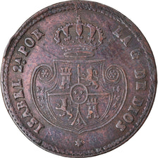 Monnaie, Espagne, Isabel II, 1/10 Réal, 1853, Segovia, TTB, Cuivre, KM:590