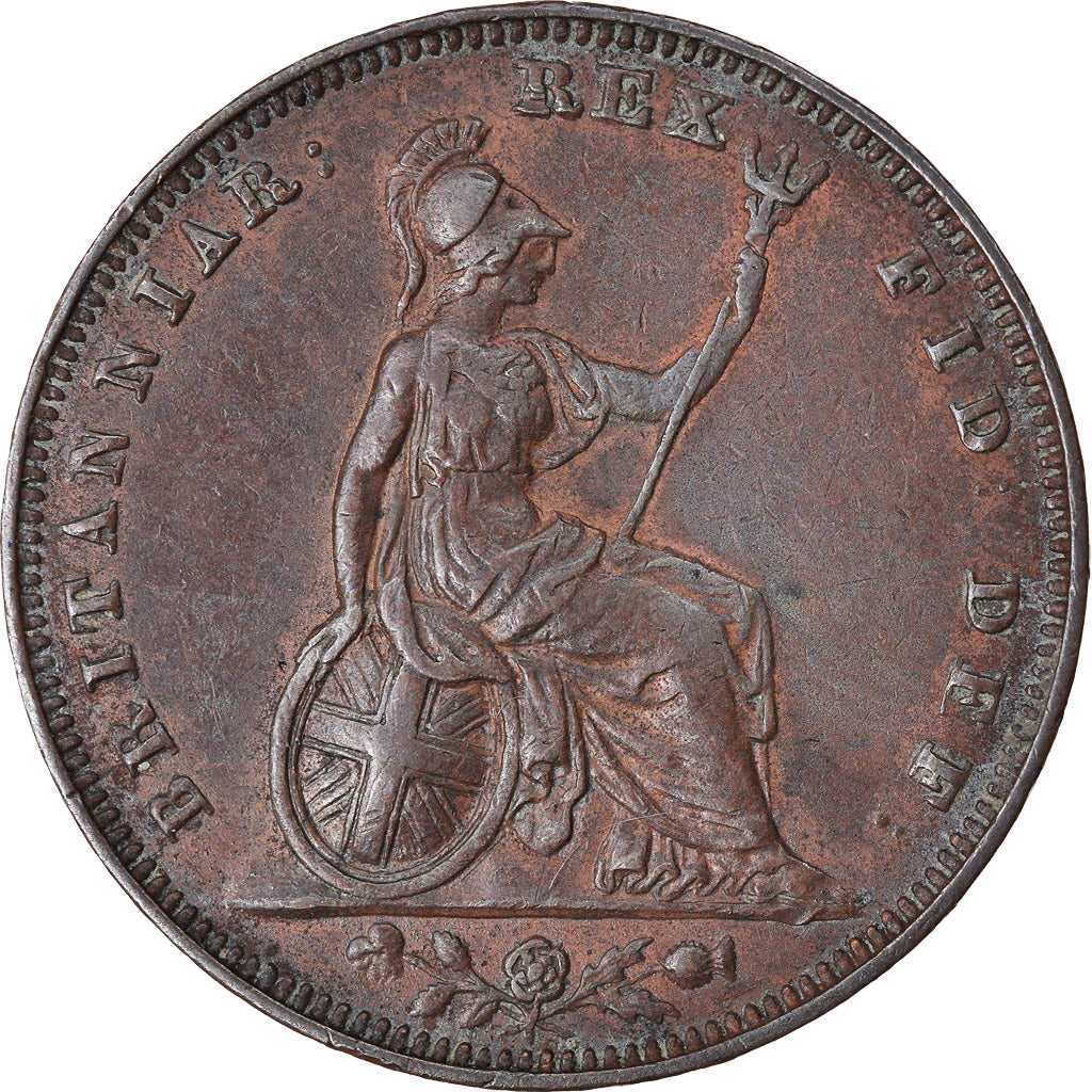 Coin, Great Britain, George IV, Farthing, 1826, AU(50-53), Copper, KM:697