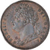 Coin, Great Britain, George IV, Farthing, 1822, AU(55-58), Copper, KM:677