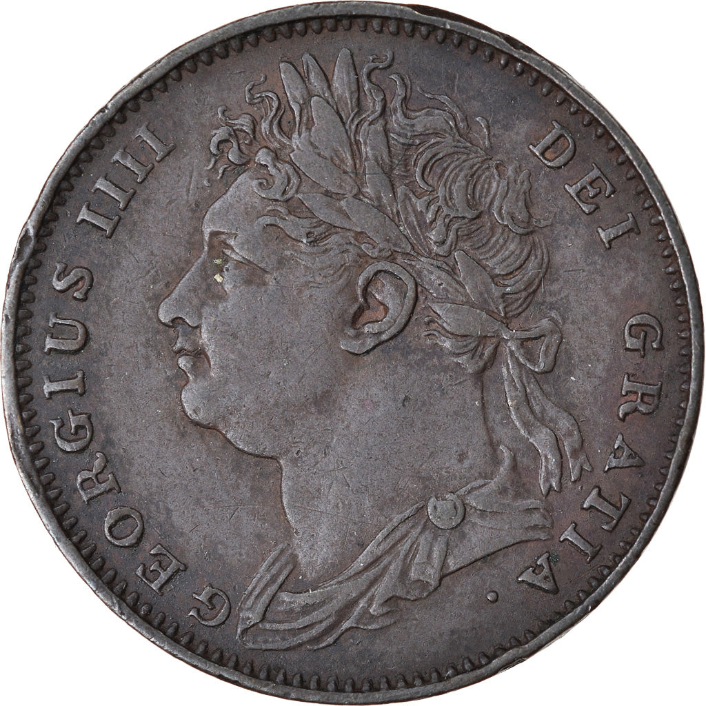 Munten, Groot Bretagne, George IV, Farthing, 1821, ZF+, Koper, KM:677