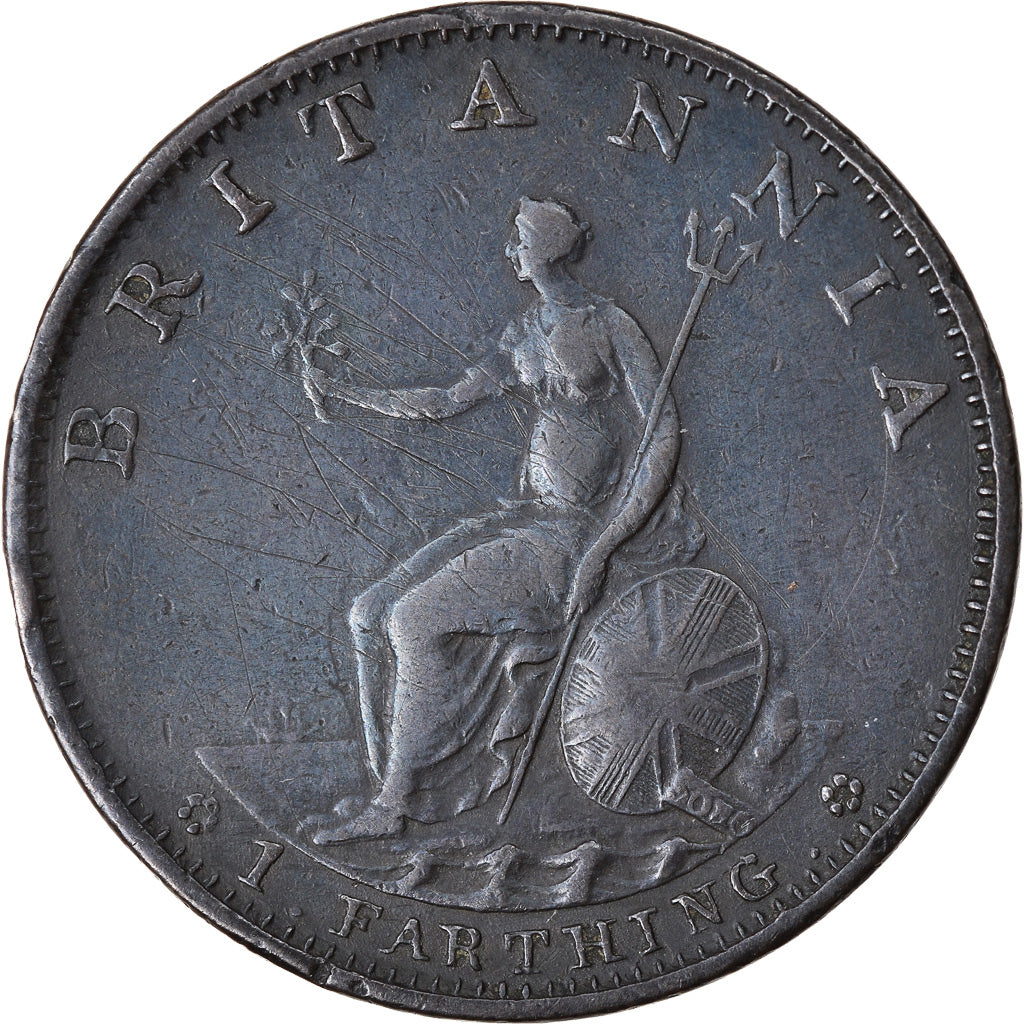 Coin, Great Britain, George III, Farthing, 1799, London, EF(40-45), Copper