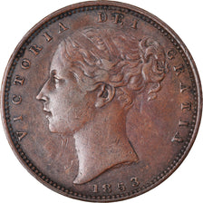 Coin, Great Britain, Victoria, Farthing, 1853, EF(40-45), Copper, KM:725
