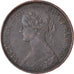 Coin, Great Britain, Victoria, Farthing, 1861, AU(50-53), Bronze, KM:747.2