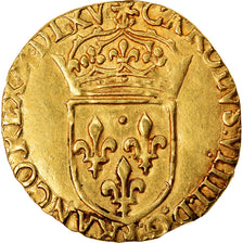 Munten, Frankrijk, Charles IX, Ecu d'or, 1565, La Rochelle, ZF, Goud