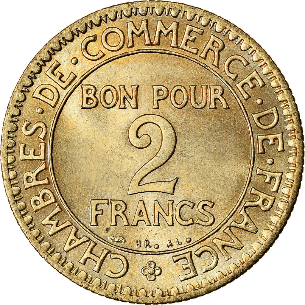 Coin, France, Chambre de commerce, 2 Francs, 1923, Paris, MS(60-62)
