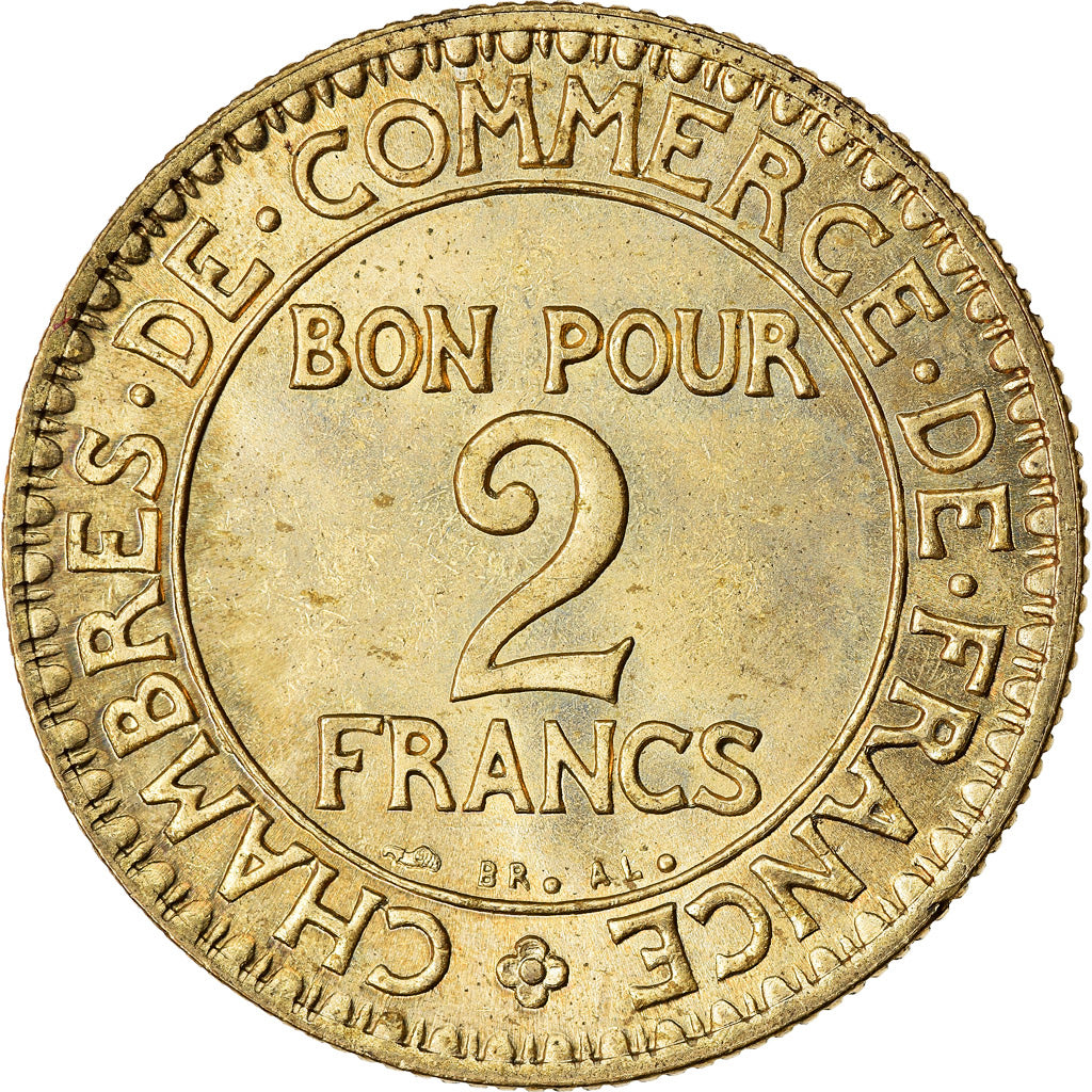 Munten, Frankrijk, Chambre de commerce, 2 Francs, 1925, Paris, PR+