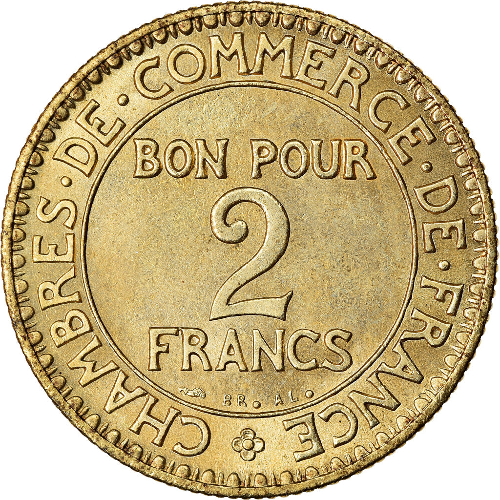 Moeda, França, Chambre de commerce, 2 Francs, 1926, Paris, AU(55-58)
