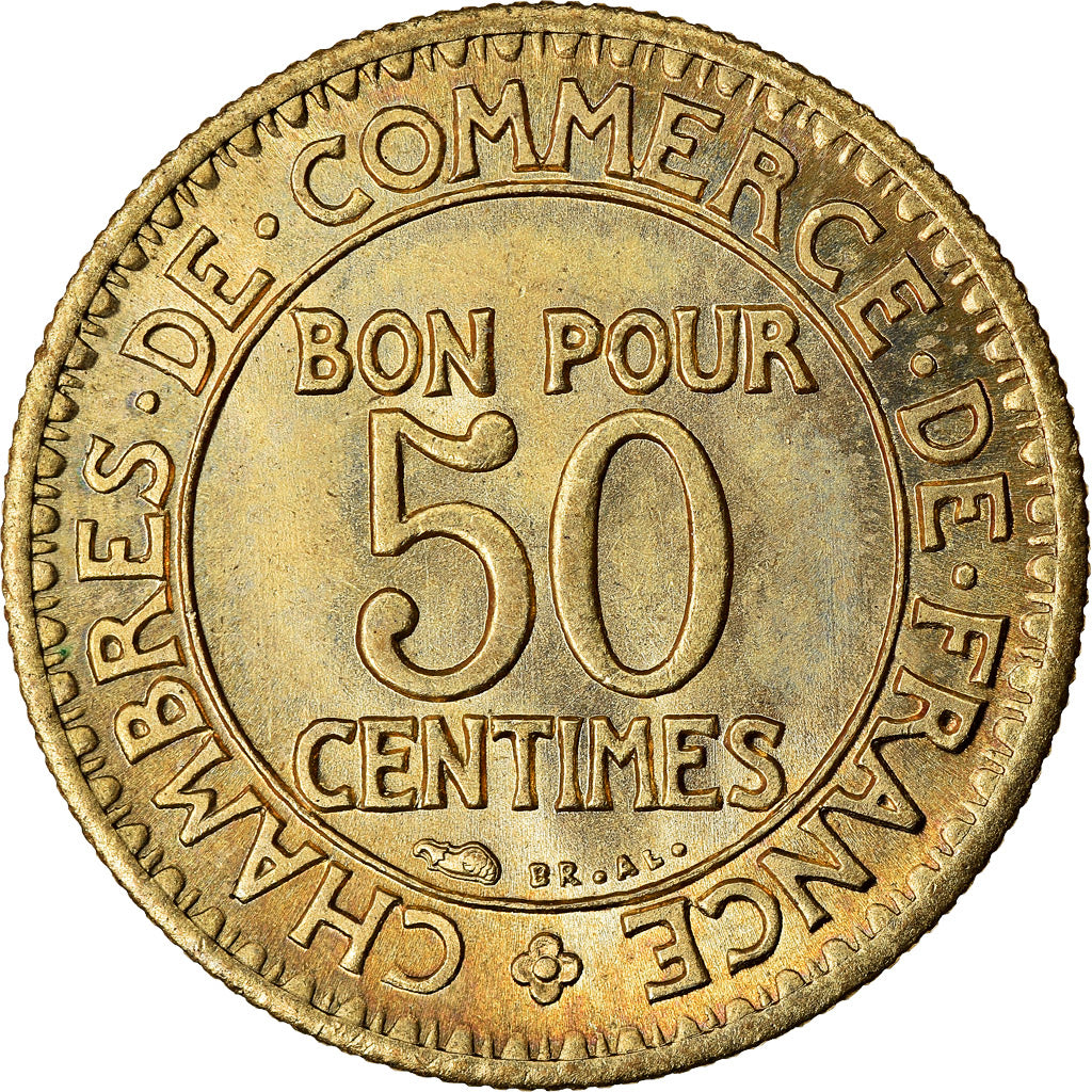 Coin, France, Chambre de commerce, 50 Centimes, 1922, Paris, MS(60-62)