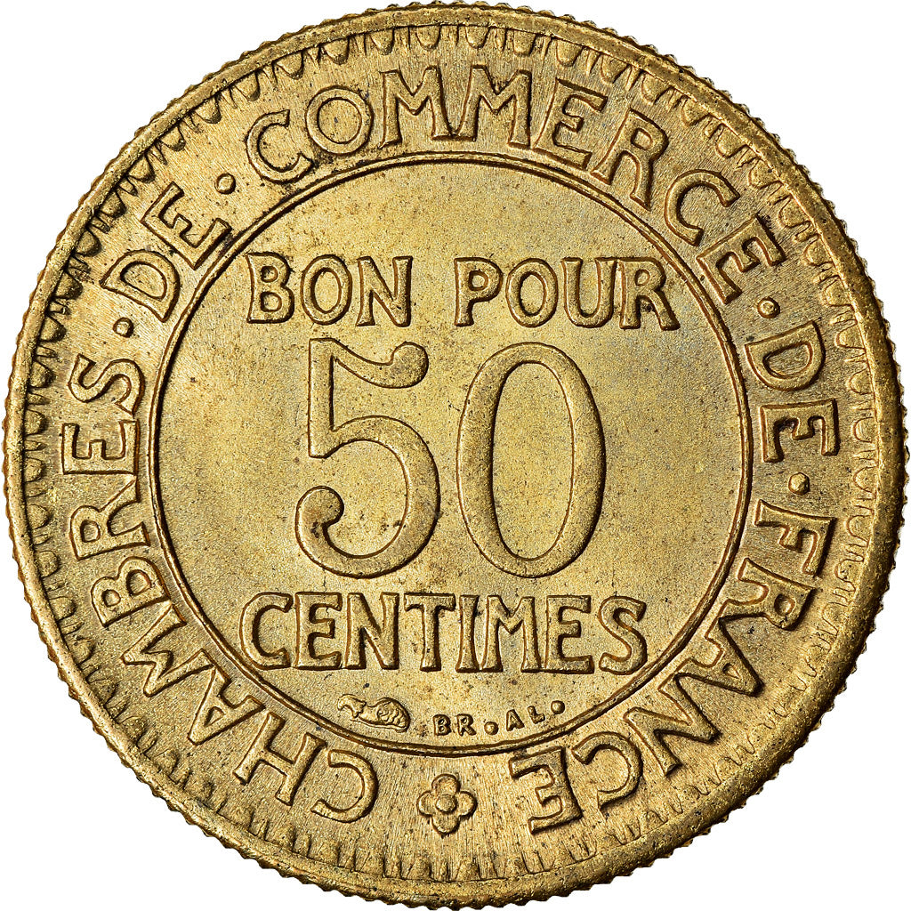 Coin, France, Chambre de commerce, 50 Centimes, 1924, Paris, AU(55-58)