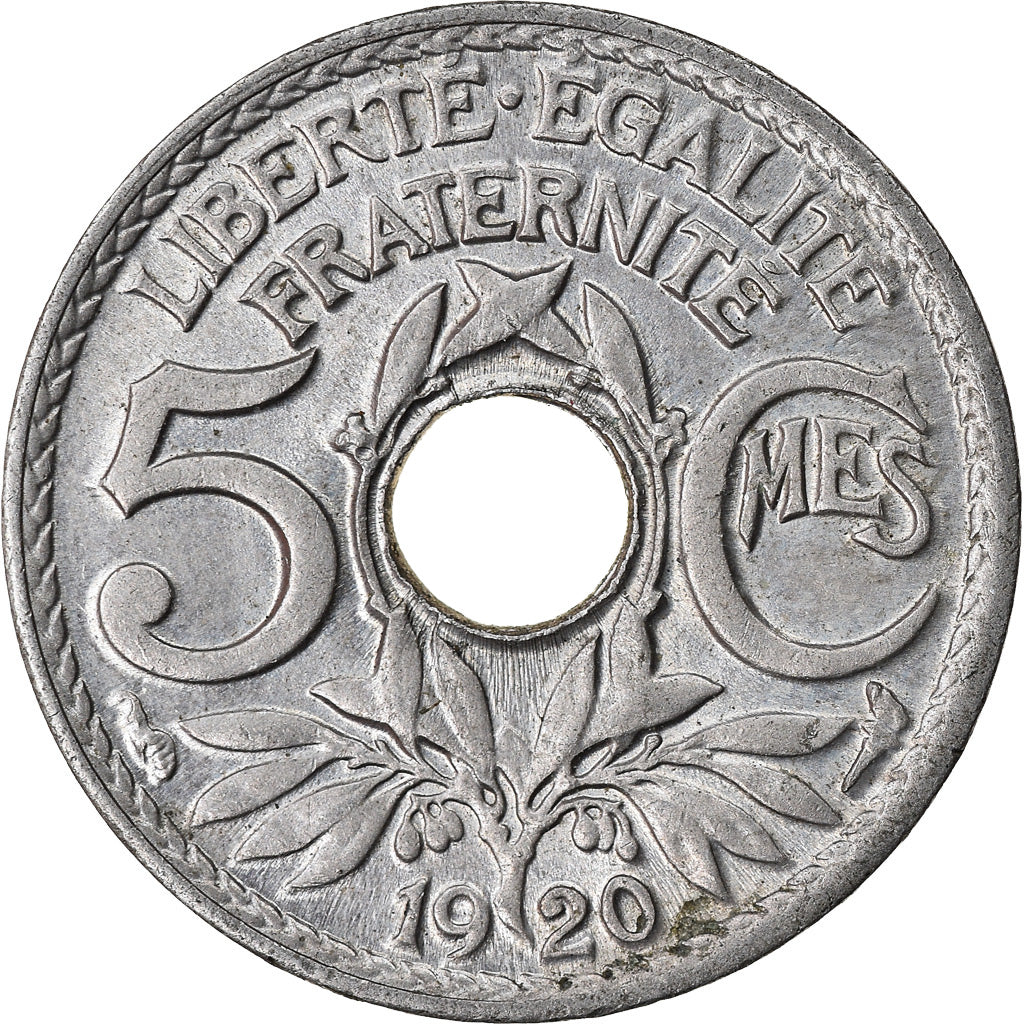 Coin, France, Lindauer, 5 Centimes, 1920, AU(55-58), Copper-nickel, KM:865