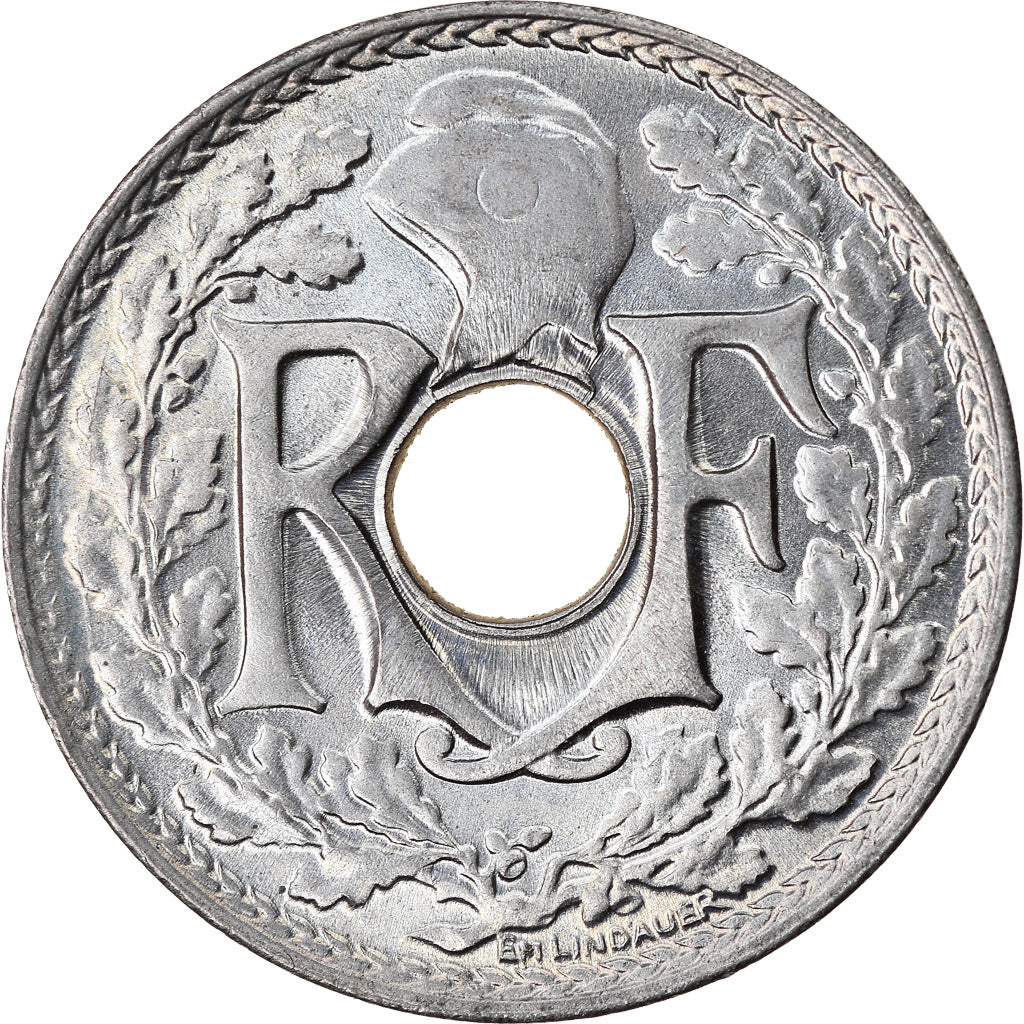 Coin, France, Lindauer, 5 Centimes, 1917, AU(55-58), Copper-nickel, KM:865