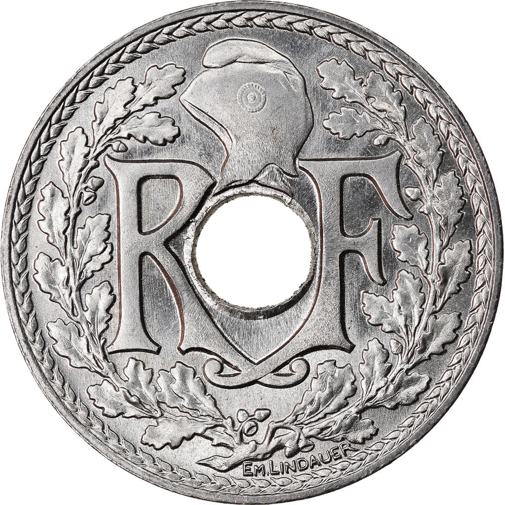 Moneta, Francja, Lindauer, 25 Centimes, 1914, MS(65-70), Nikiel, KM:867