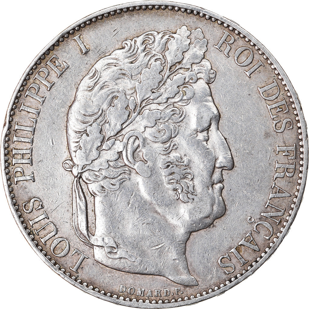 Coin, France, Louis-Philippe, 5 Francs, 1845, Lille, EF(40-45), Silver