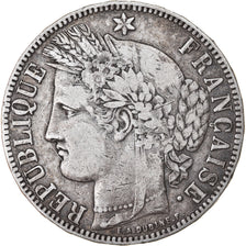 Coin, France, Cérès, 5 Francs, 1871, Bordeaux, VF(30-35), Silver, KM:818.2