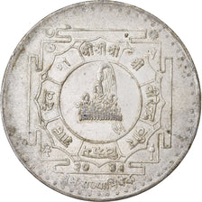 Monnaie, Népal, SHAH DYNASTY, Birendra Bir Bikram, 25 Rupee, 1974, TTB, Argent