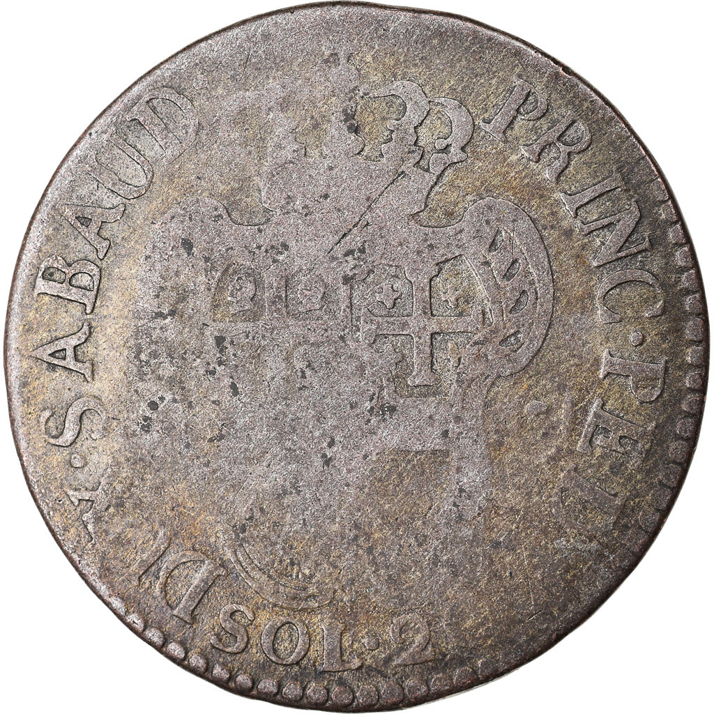Coin, ITALIAN STATES, SARDINIA, Vittorio Amedeo III, 20 Soldi, Lira, 1796