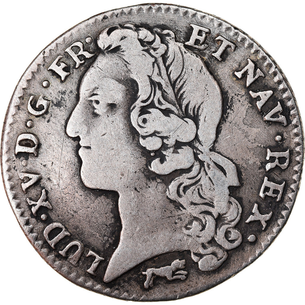 Moeda, França, Louis XV, 1/5 Écu au bandeau, 24 Sols, 1/5 ECU, 1764, Orléans
